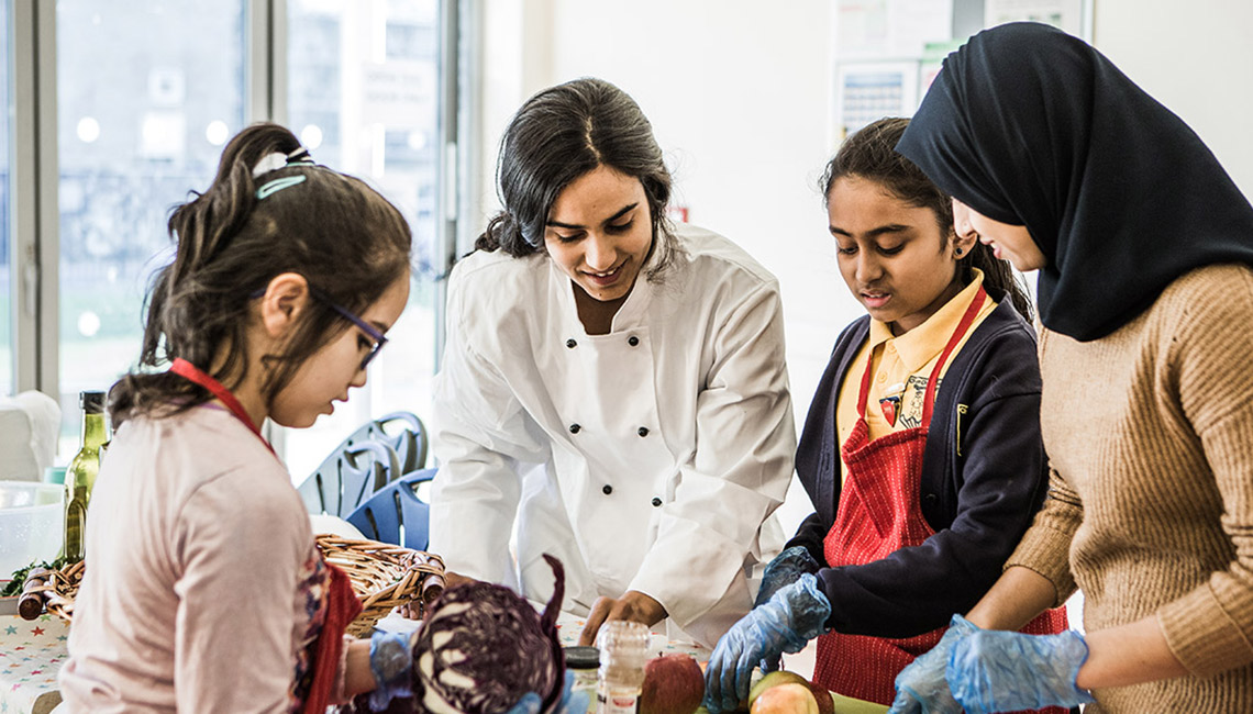 Community cookery class funded by grants