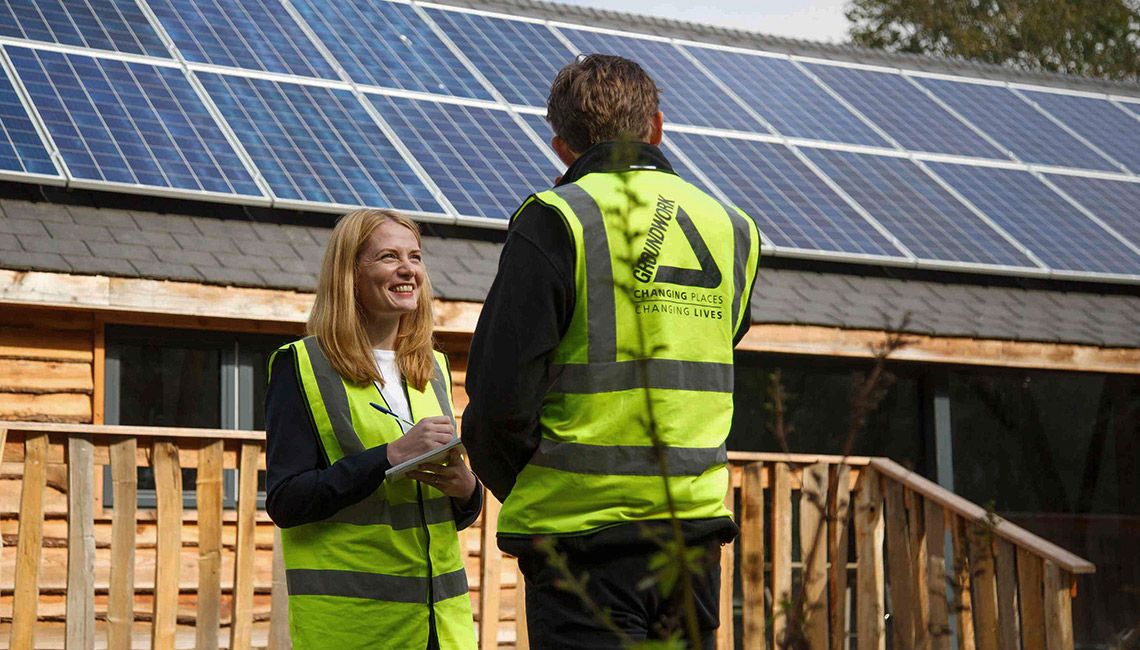 Groundwork environmental business experts carrying out an audit