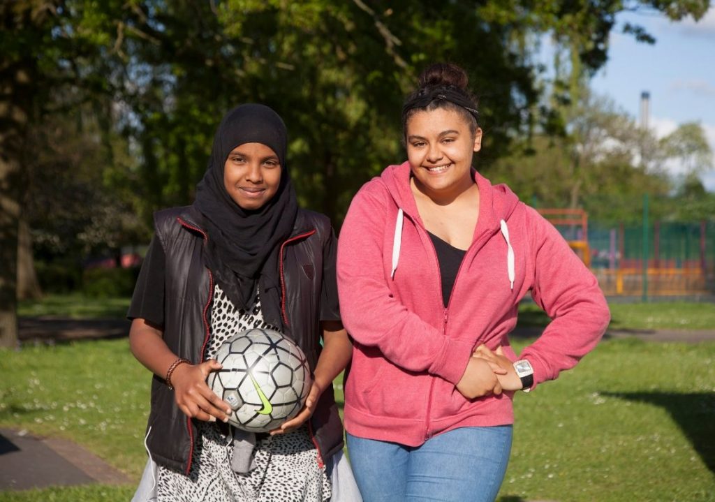 Two girls at Youth Club