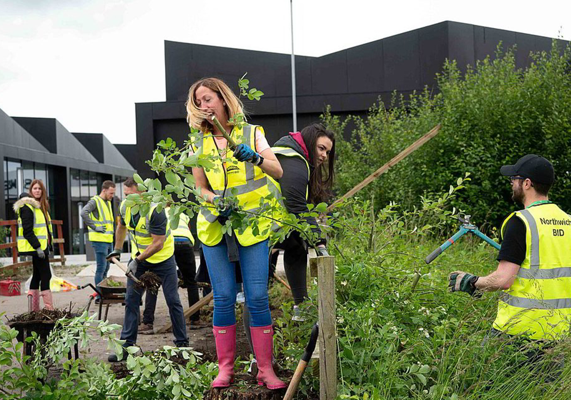 Volunteers clean up Northwich