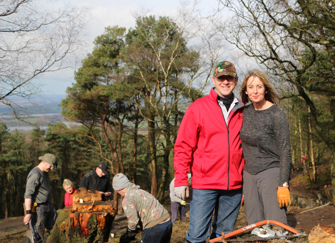 Phil with a fellow volunteers