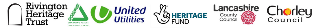 Logos from Groundwork, United Utilities, Heritage Lottery Fund, Lancashire County Council and Chorley Council.