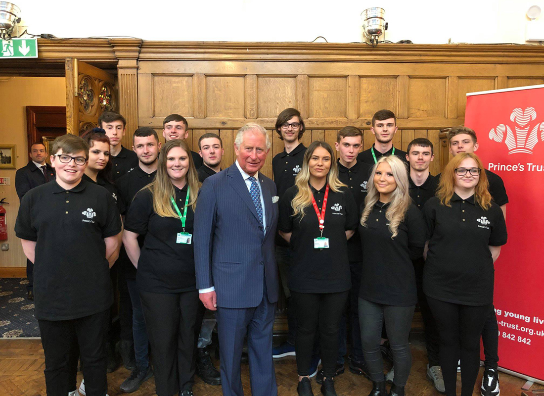 Prince's Trust team with Prince Charles