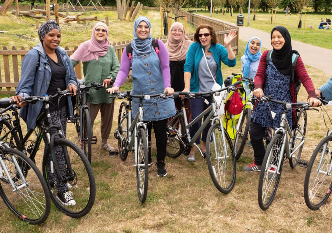 Group of Women with their bikes