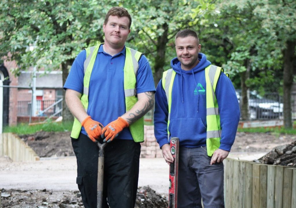 Two young groundwork trainees