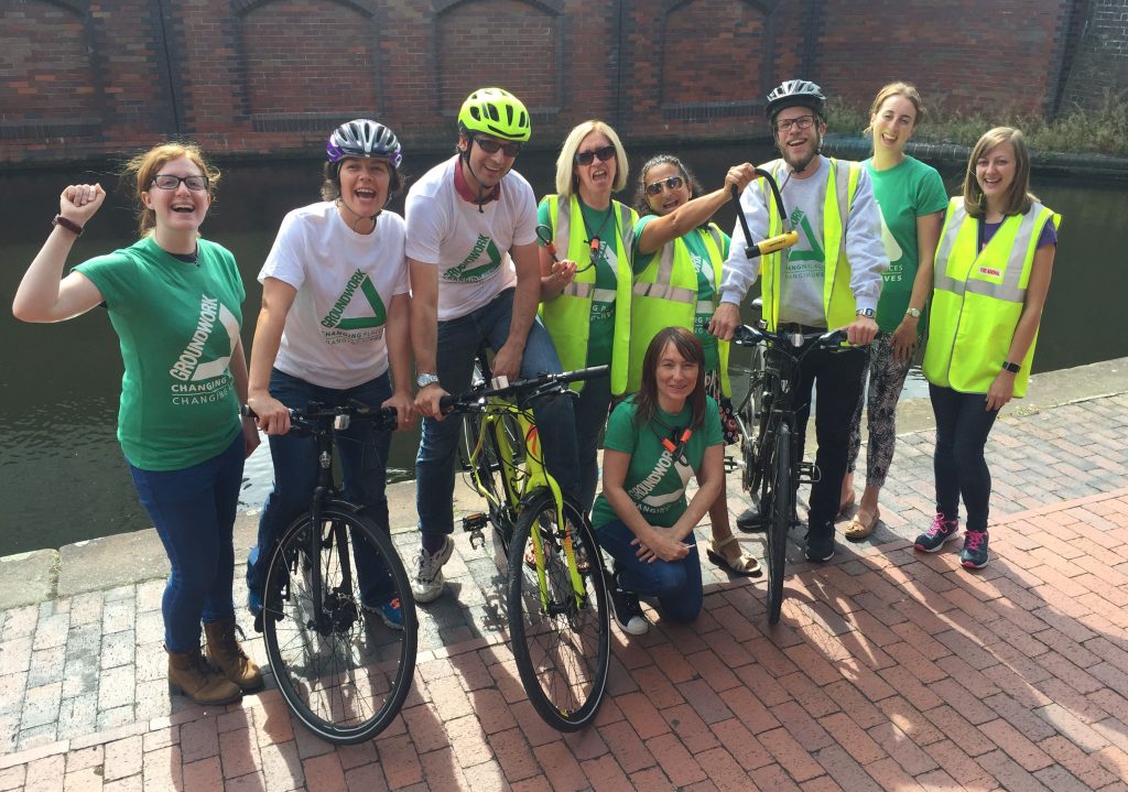 Group of Groundwork cyclists