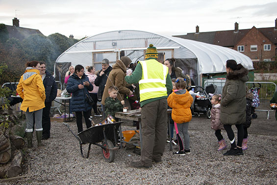 Crowd scene at Grow Speke