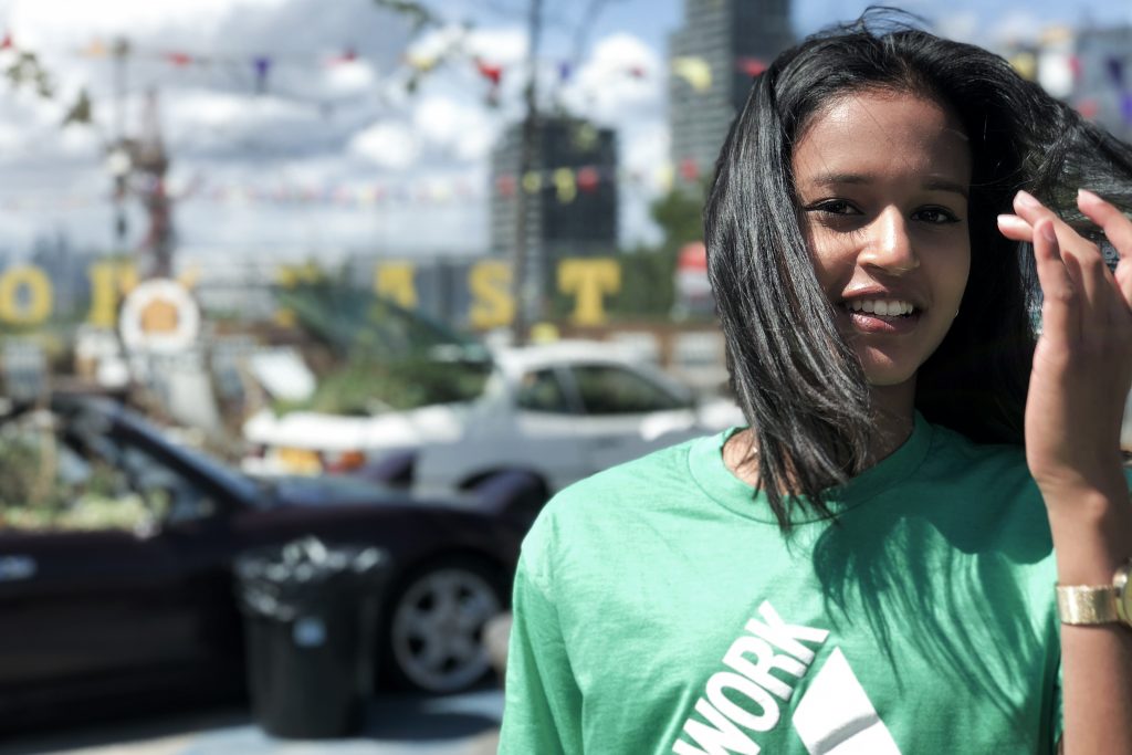 Image of a young volunteer who worked with Groundwork