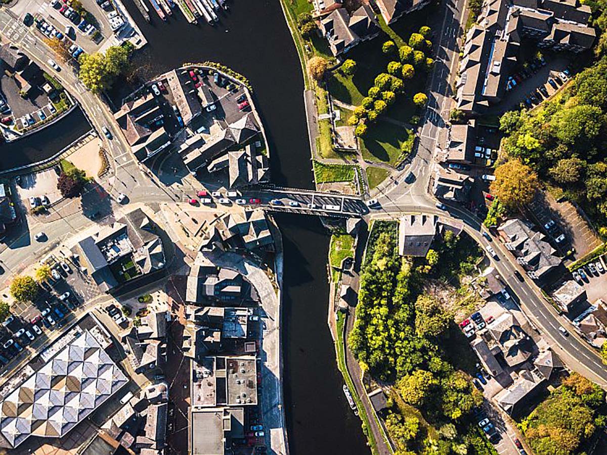 Aerial view of Northwich