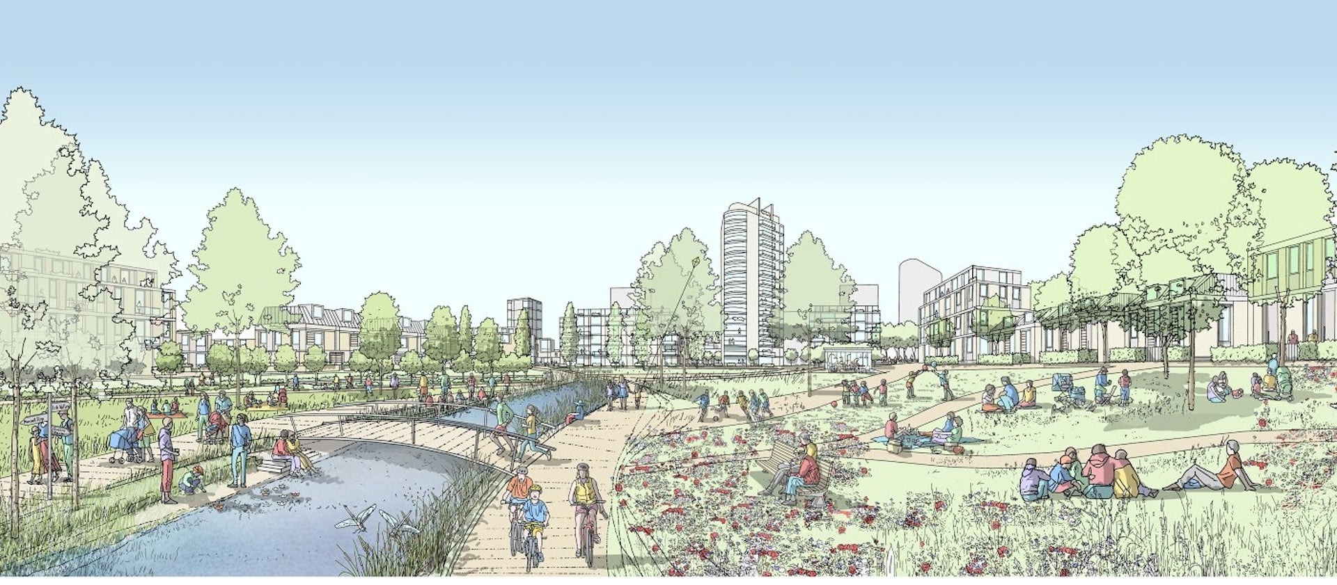 Green space sketch Manchester