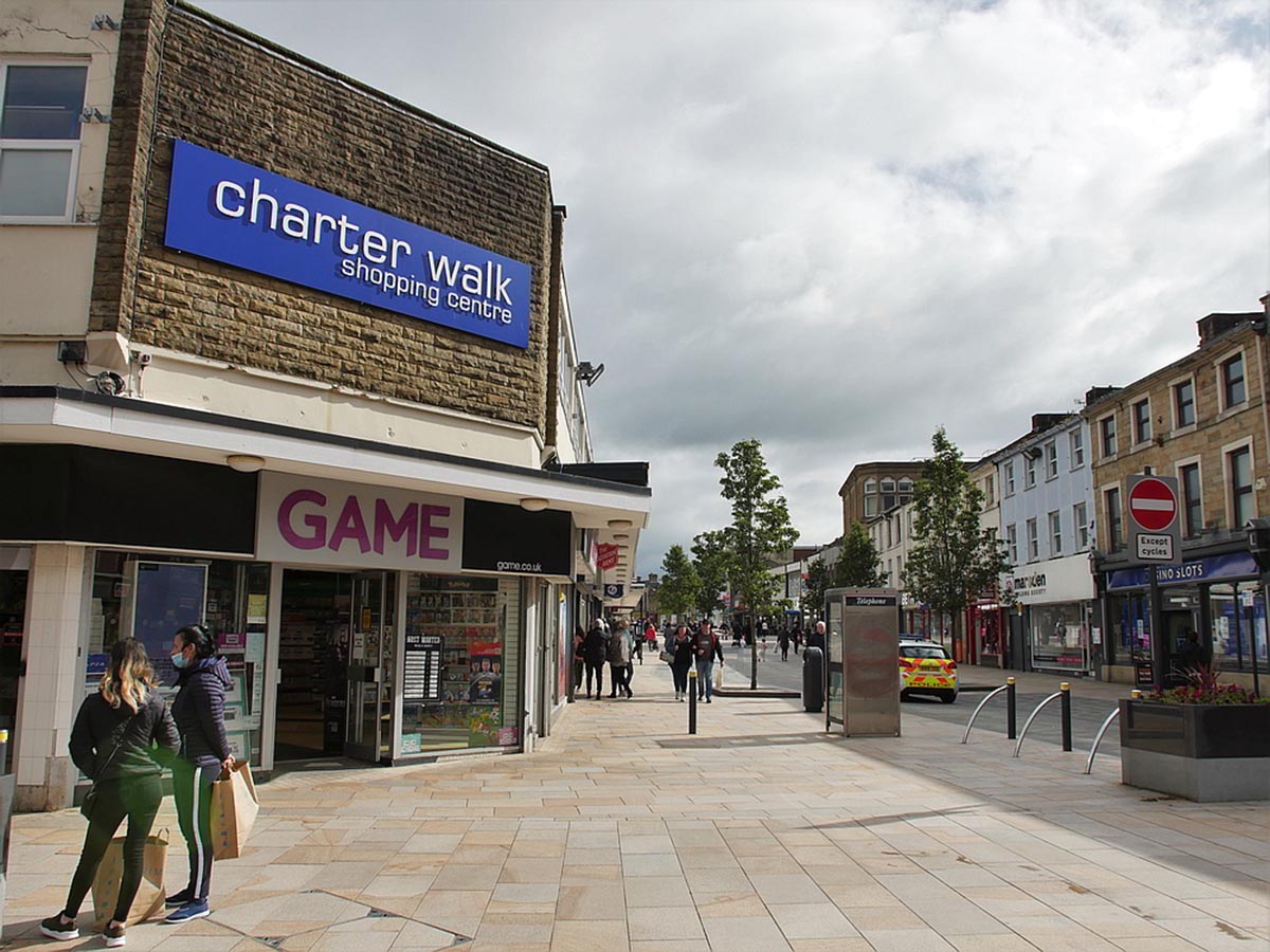 Burnley Town Centre shops