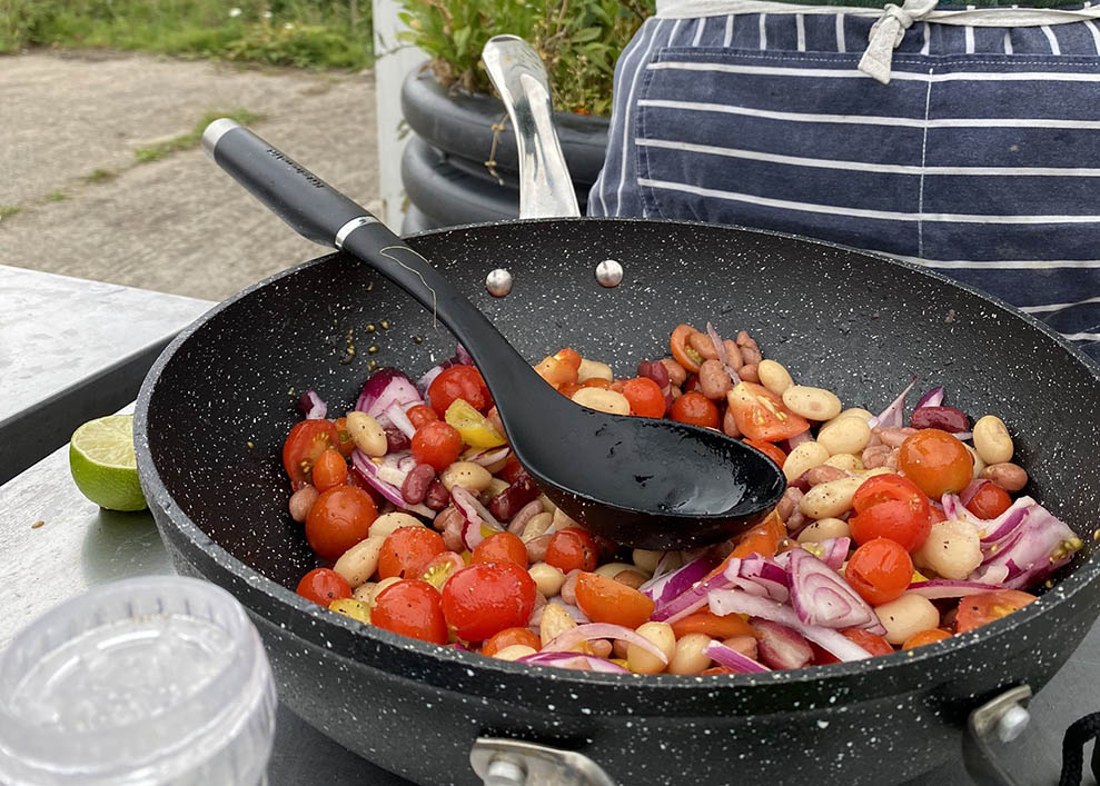 Pan full of fresh veg