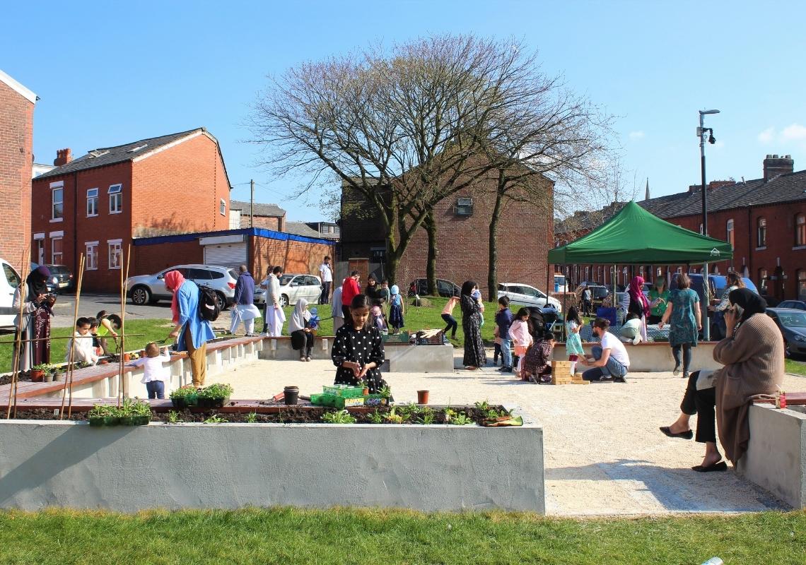 The community enjoying Pitt Street Park