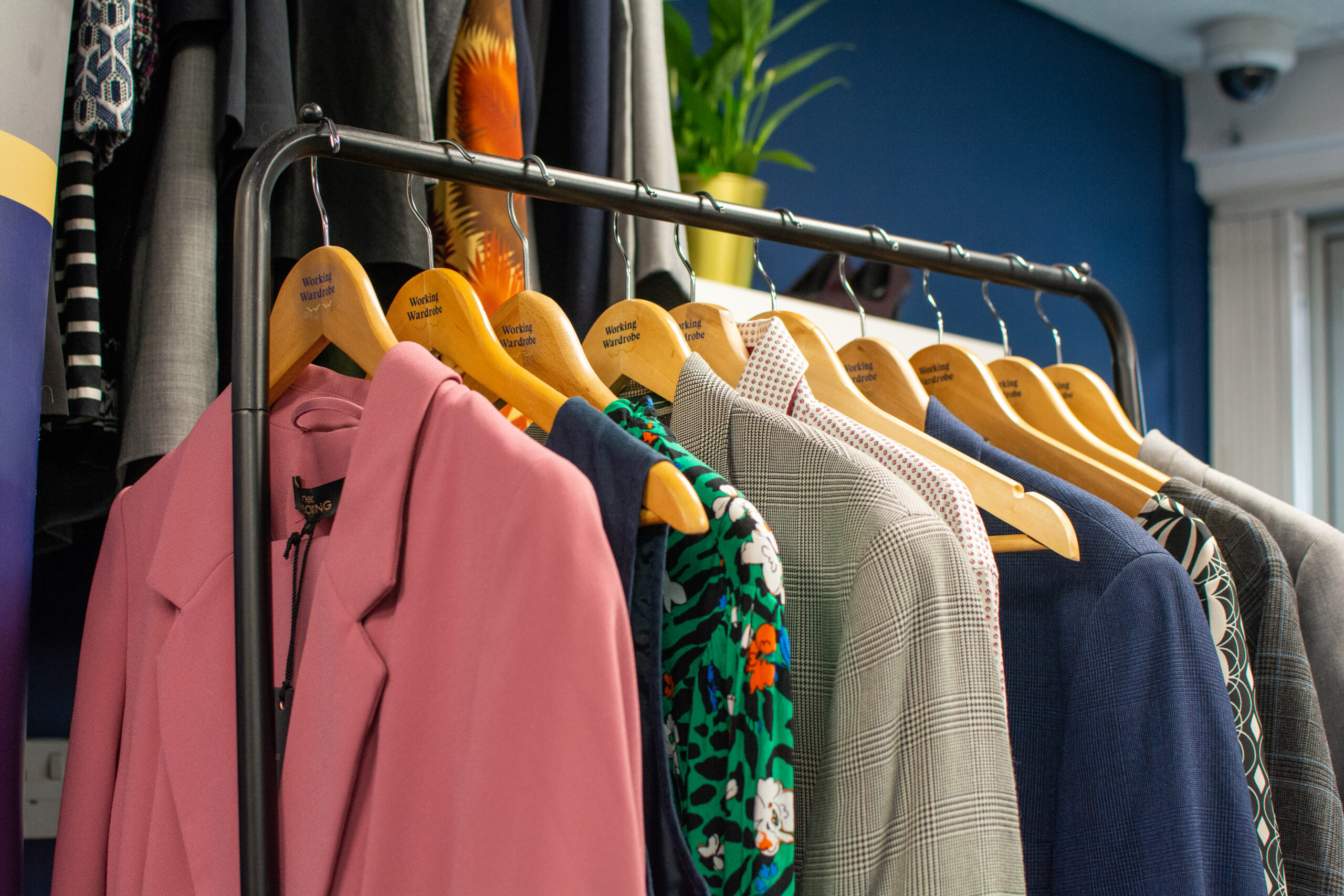 A wrack of clothes at Working Wardrobe.