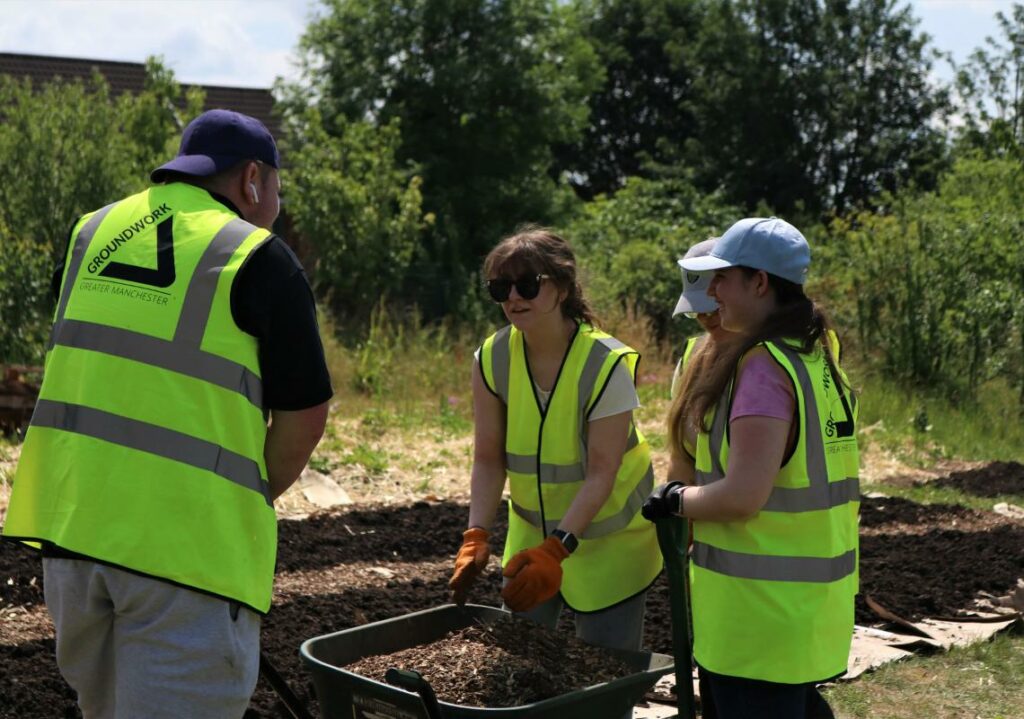 Young people taking part in outdoor sessions