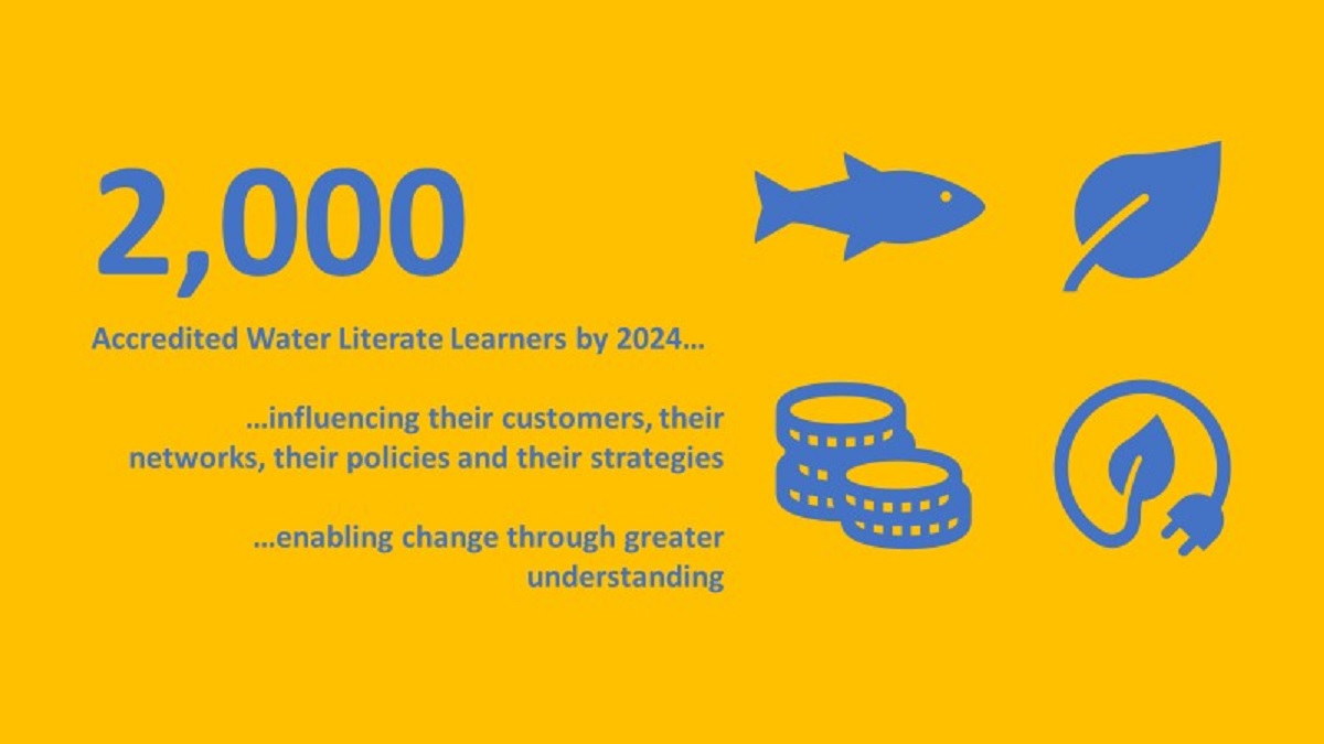 Water Literacy Learners statistics showing 2,000 accredited learners