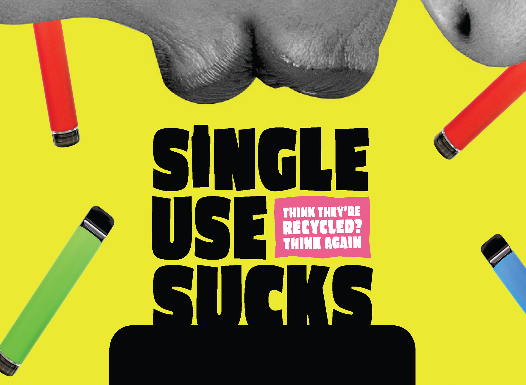 Single Use Sucks is a campaign to raise awareness of the dangers to the wider environment the 5 million disposable vapes that are thrown away every week can be.