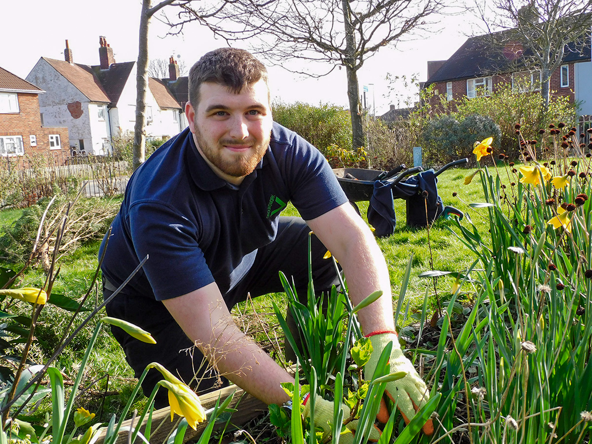 Sam at work in the @TheGrange gardens