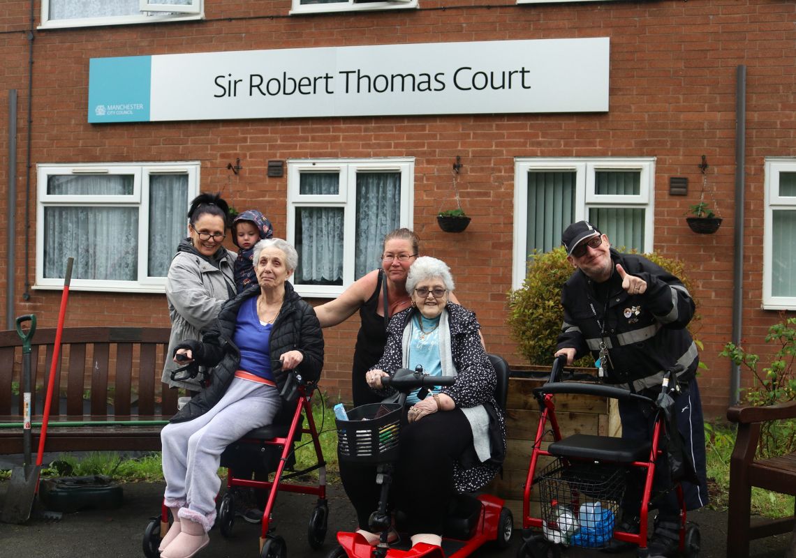 Tracy with members of Sir Robert Thomas Court