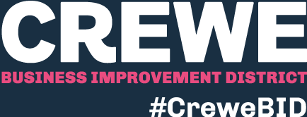 Crewe Business Improvement Districts. logo.