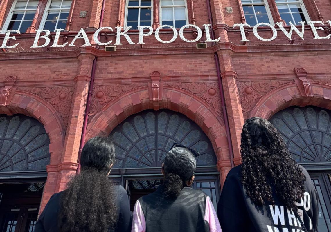 Tayha visiting Blackpool as part of the Achievement Coaching programme