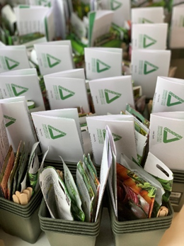 Home grown letters and packs ready to go out