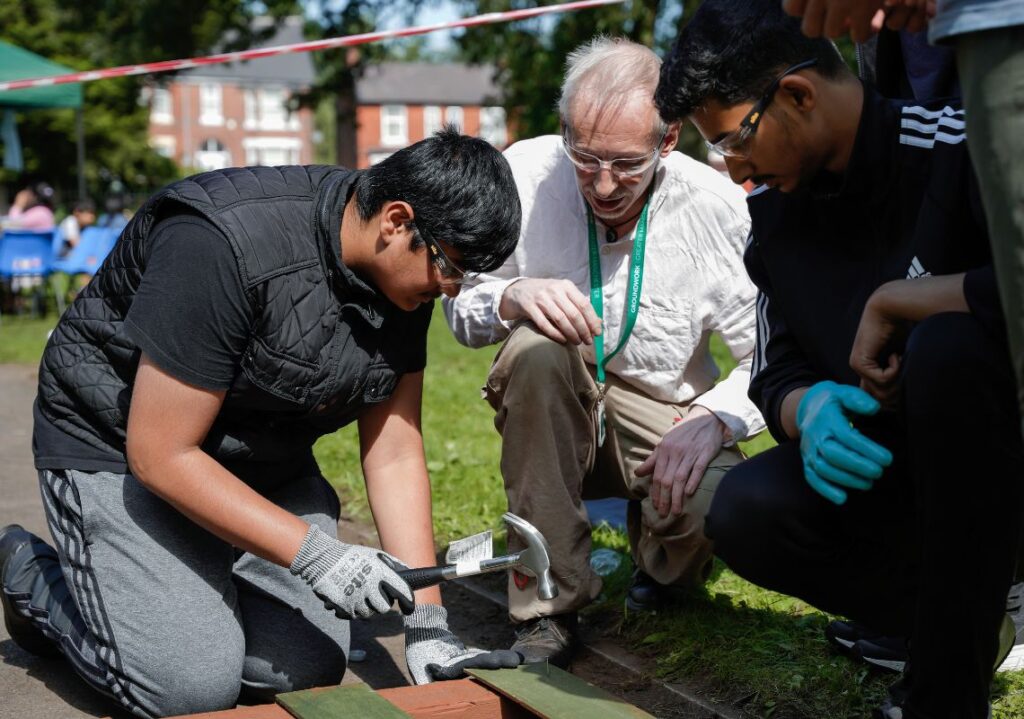 Young people during a social action project in Cheetham Hill