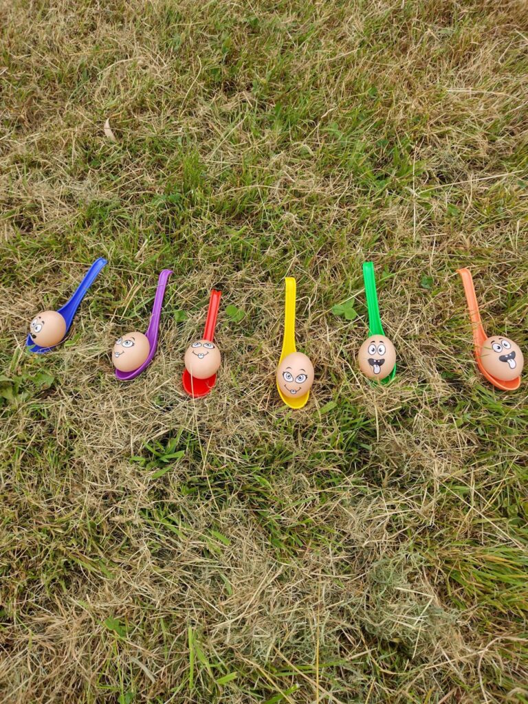 Egg and Spoon race preparation