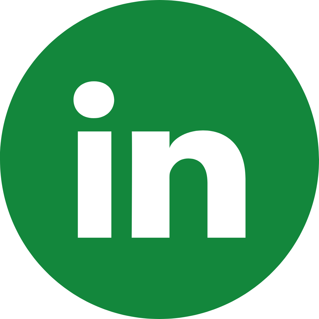 Linkedin logo in green
