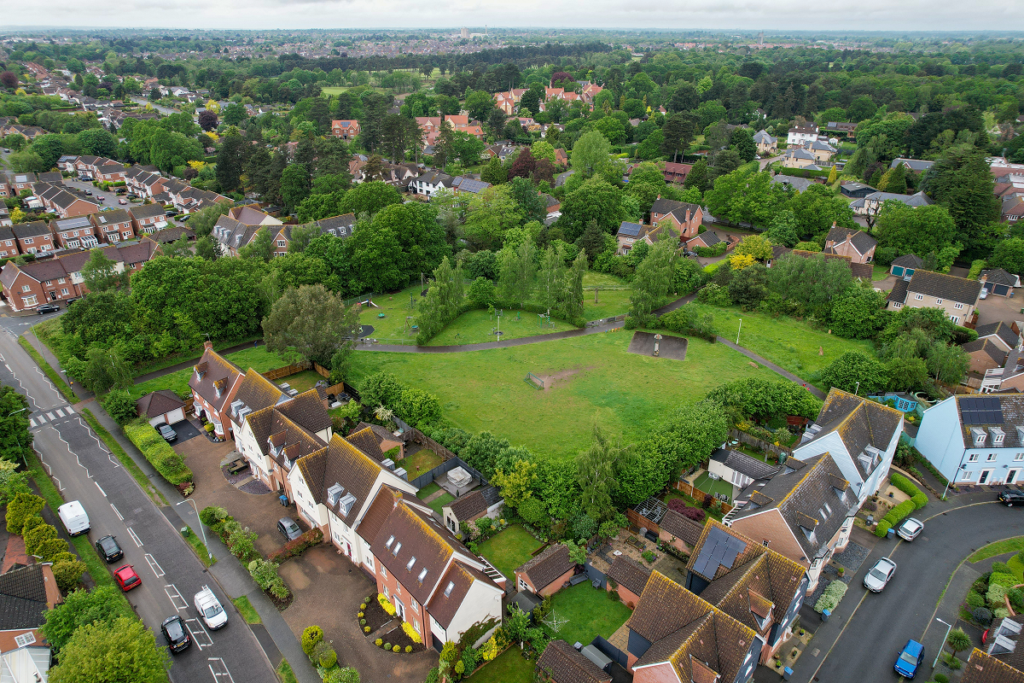 drone image of murrills park