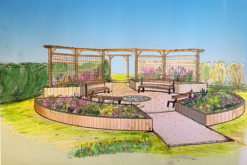 Drawing of a proposed arbour