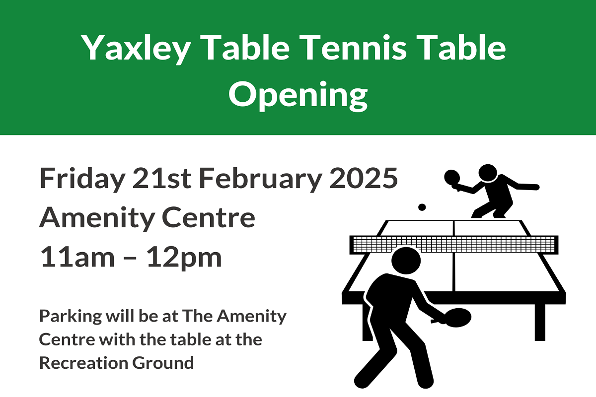 New table tennis tables available for community use in Yaxley