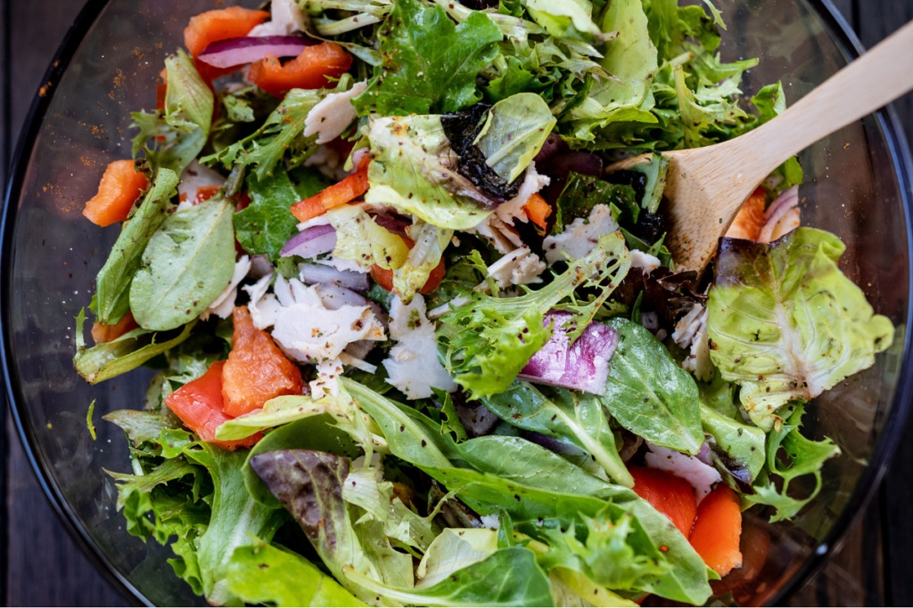 Big healthy bowl of salad
