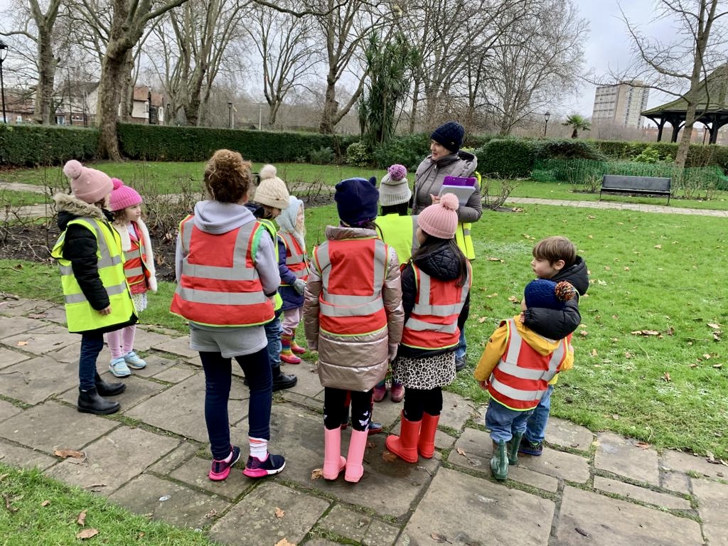 Group of children participating in one of the group sessions for Greenwich Healthier Communities Fund