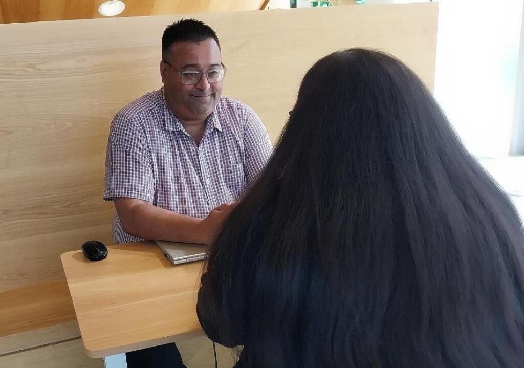 Employment Coach Debasish with Annie