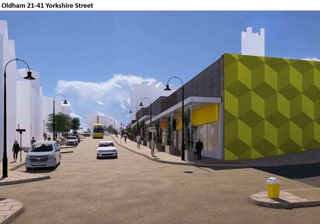 Greening Oldham town centre design ideas
