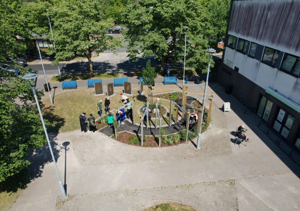 Overview of pocket park