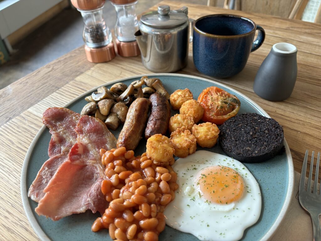 Breakfast at the land of oak & Iron