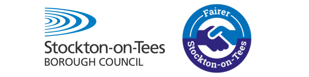 Fairer together stockton on tees logo & Stockton on tees borough council logo