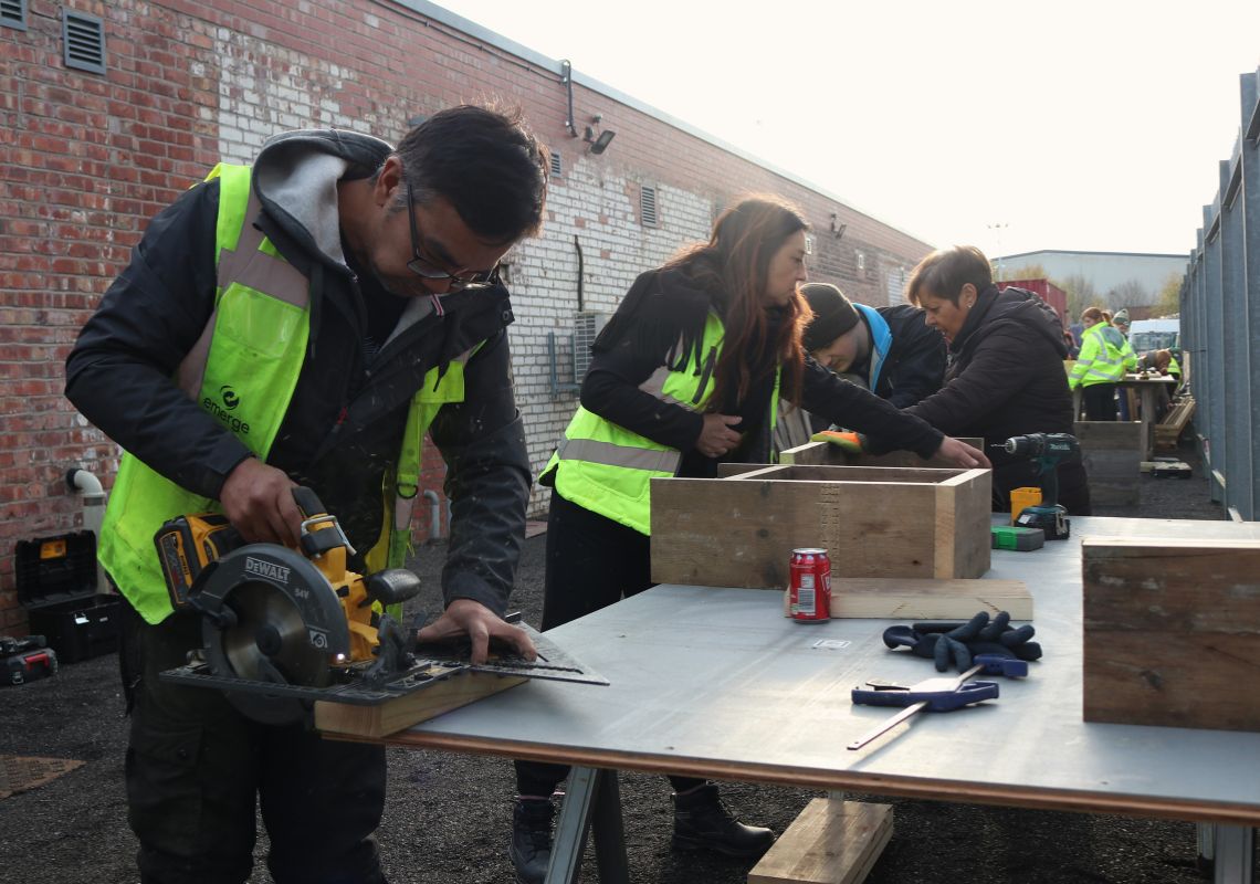 EMERGE leading workshops to create the community garden