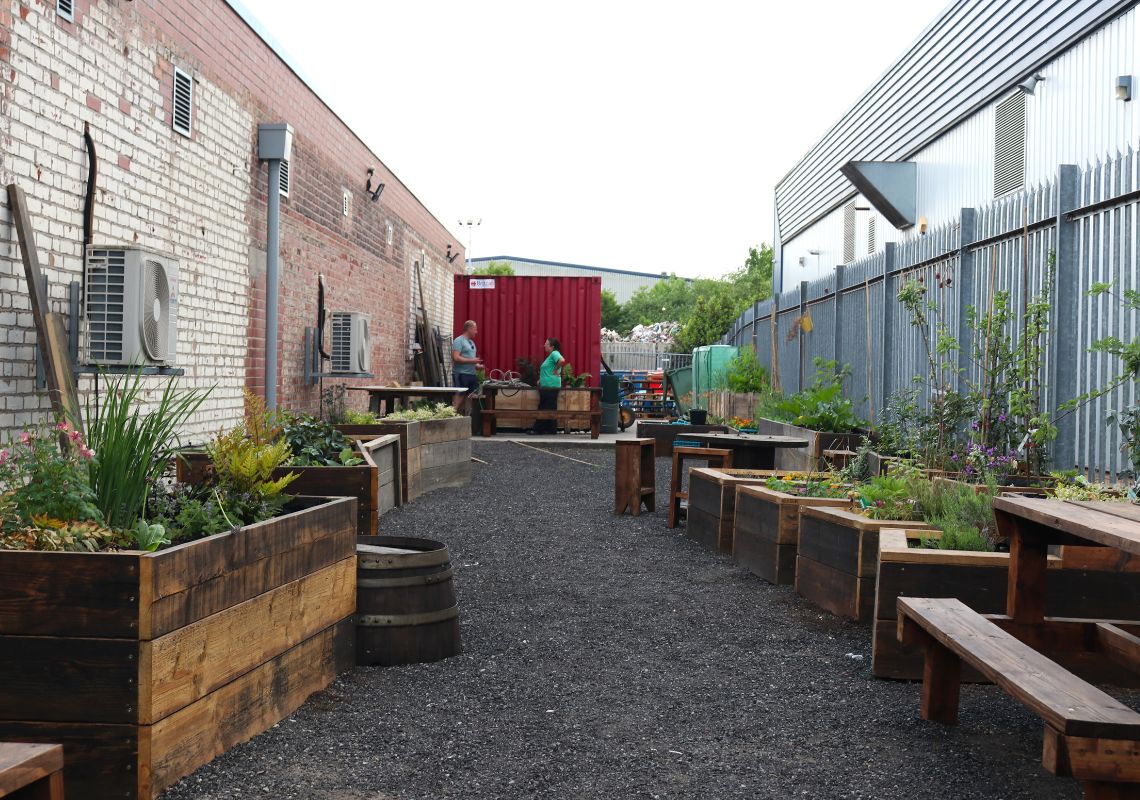 Overview of the community garden