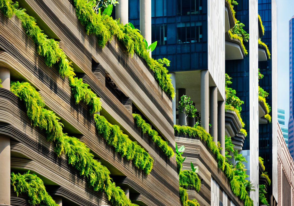 Singapore high rise with greenery