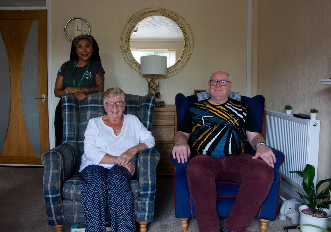 Shammy with local residents