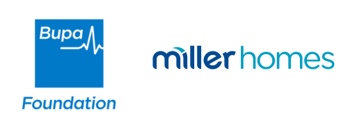 Bupa Foundation and Miller Homes logo 