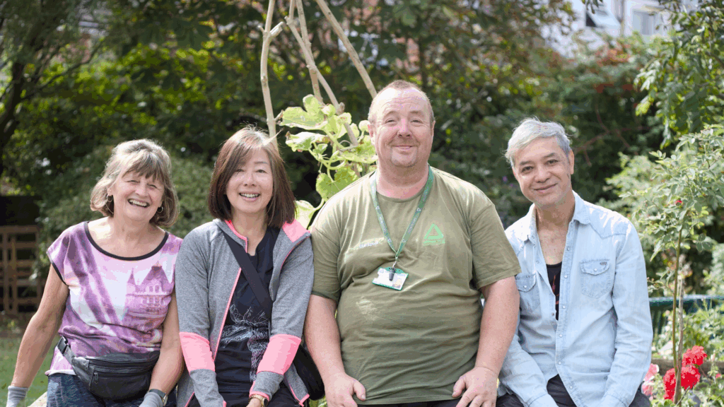 Members of the community volunteer group at a Groundwork Green Community Hub project in Lancashire