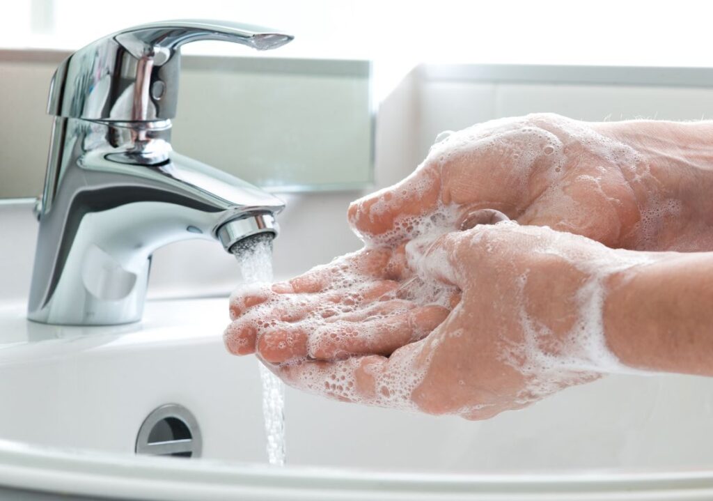 Washing hands