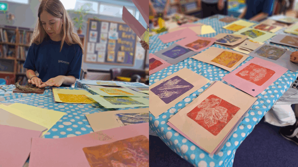Jelly Printing at whitby, Nature connectedness