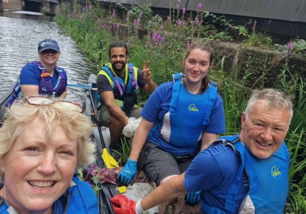 Carole volunteering as part of the Medlock Valley project