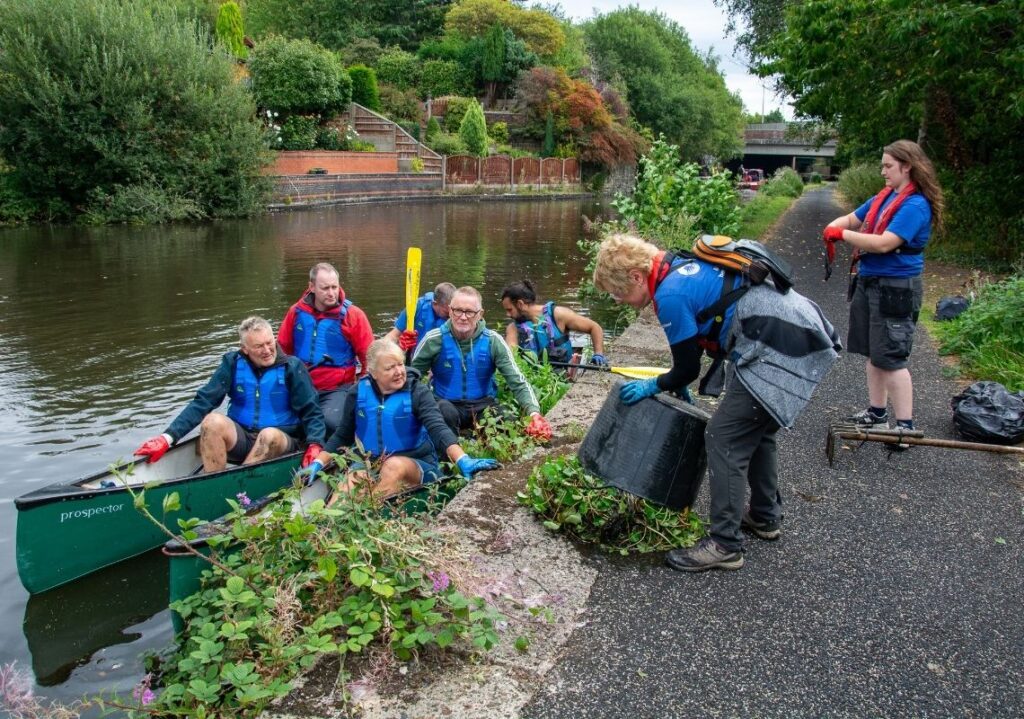 Carole volunteering as part of the Medlock Valley project