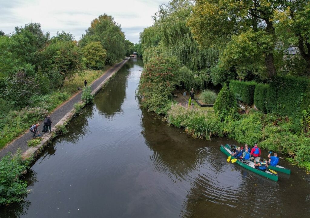 River work clearing invasive species